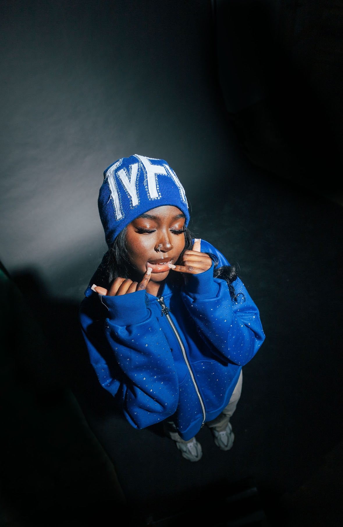 Blue “TYFN” Beanie