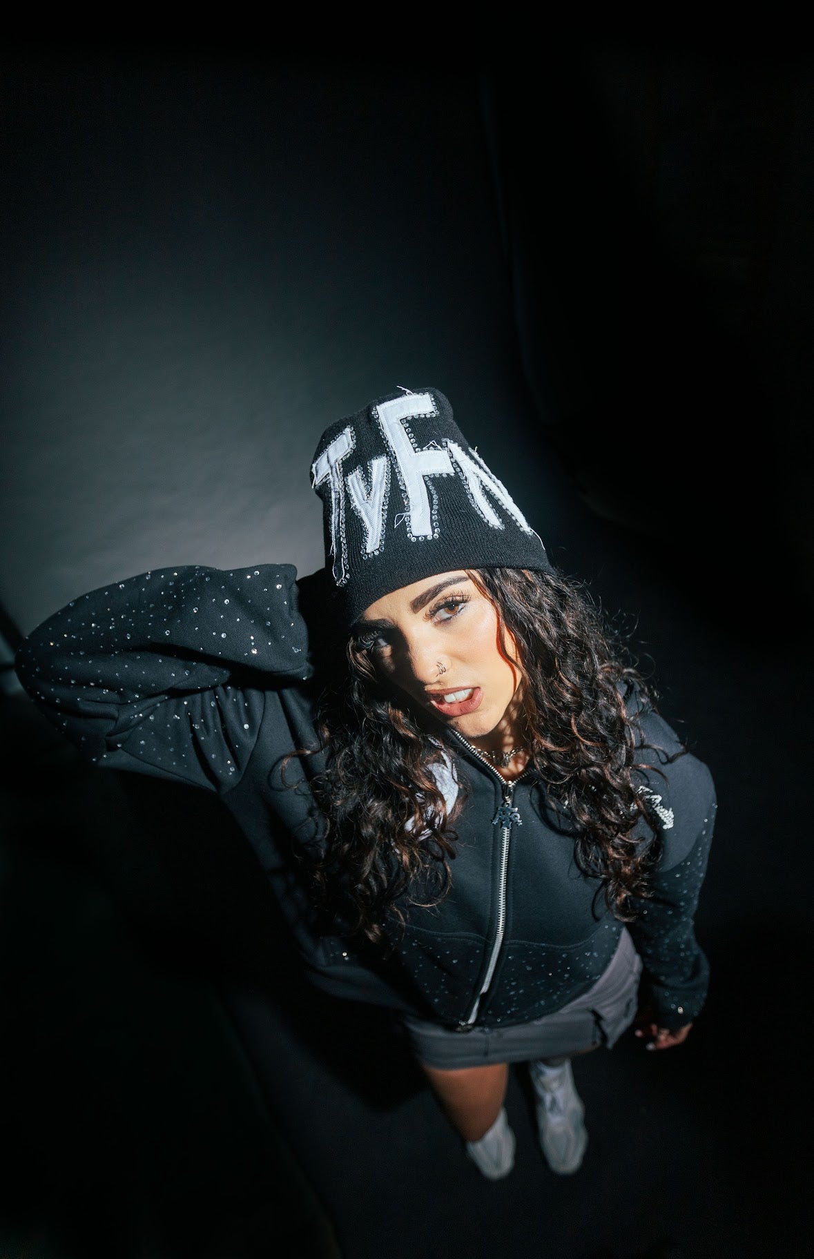 Black “TYFN” beanie