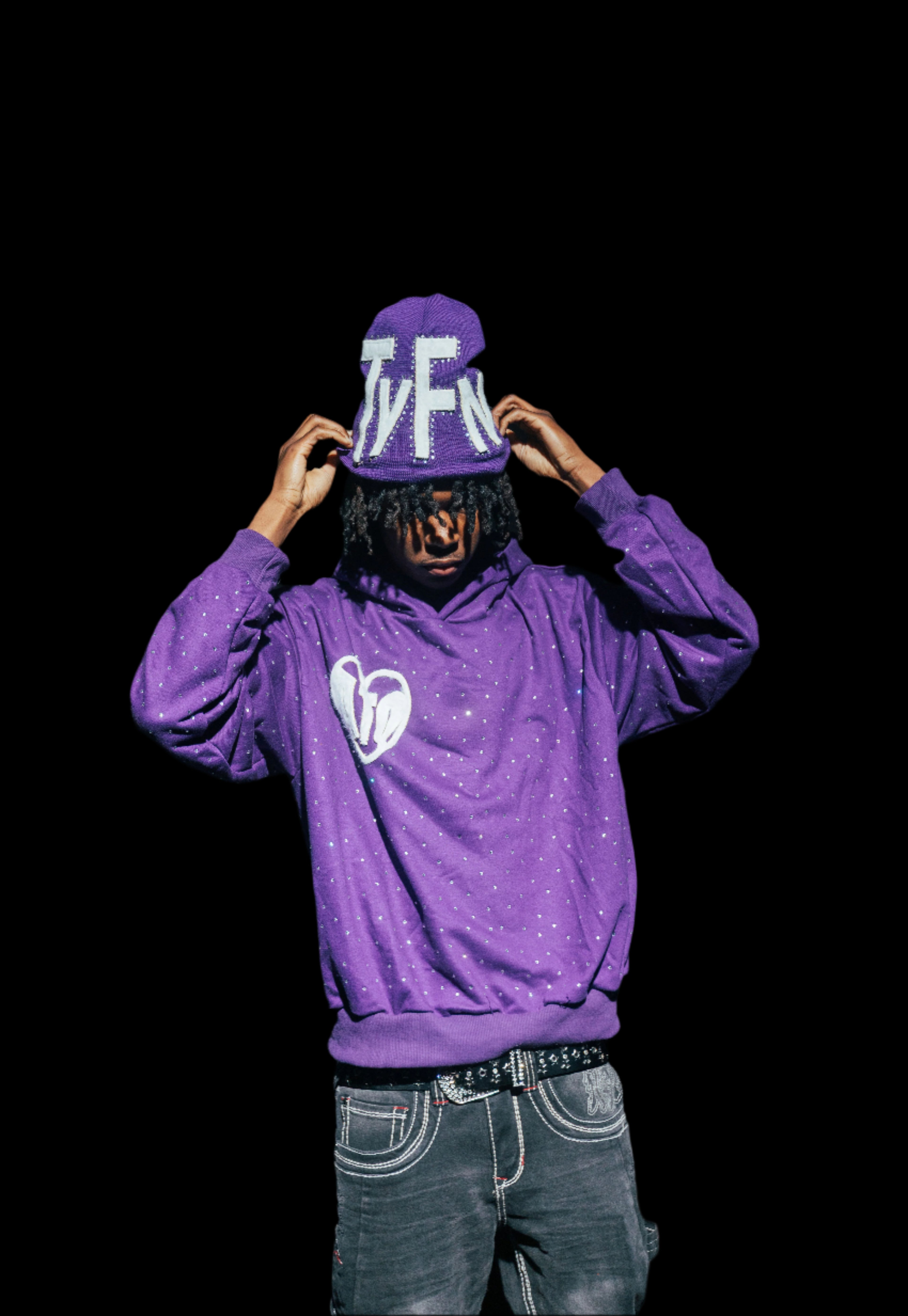 PURPLE "TYFN" HOODIE
