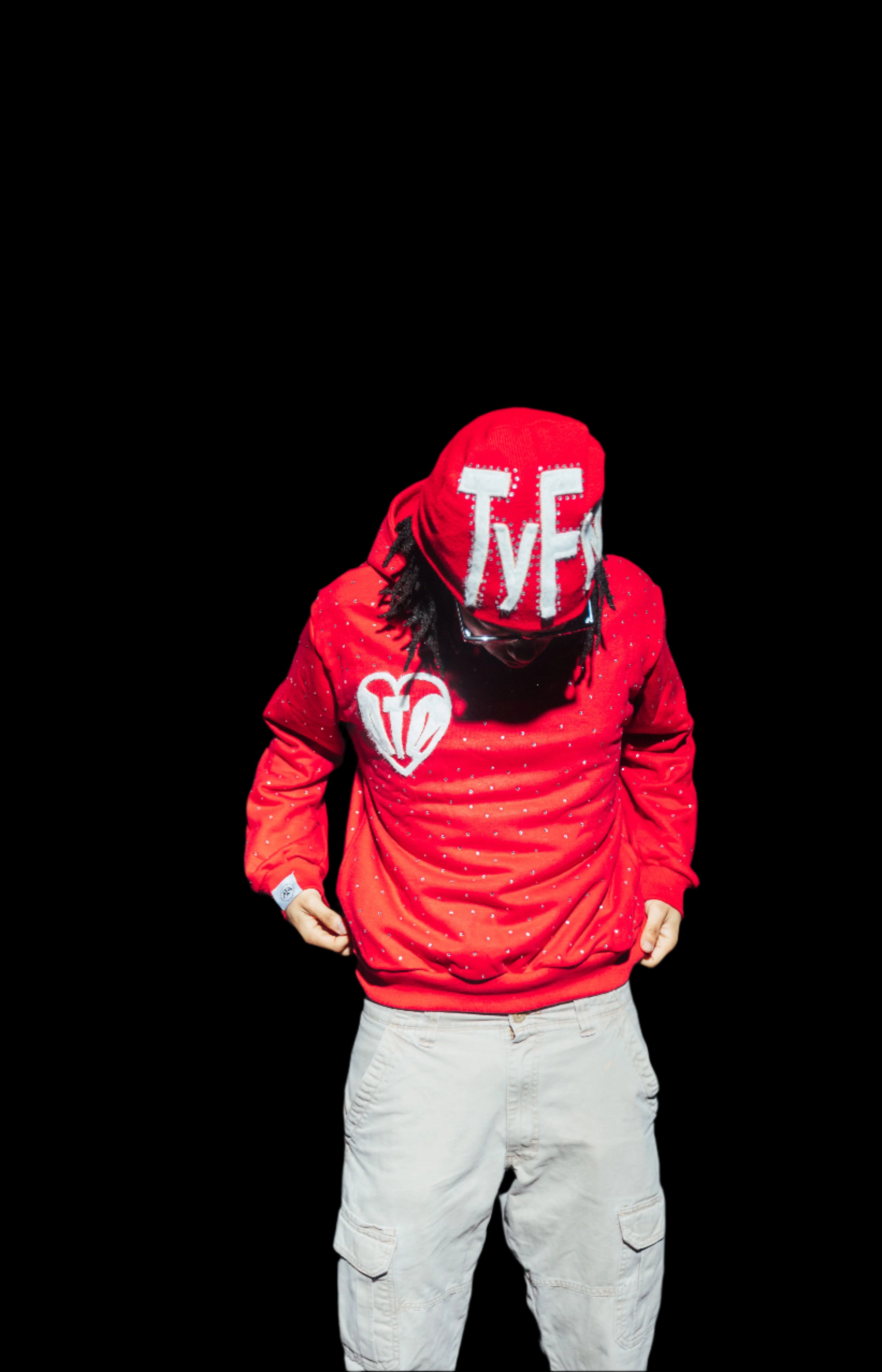 RED "TYFN" HOODIE