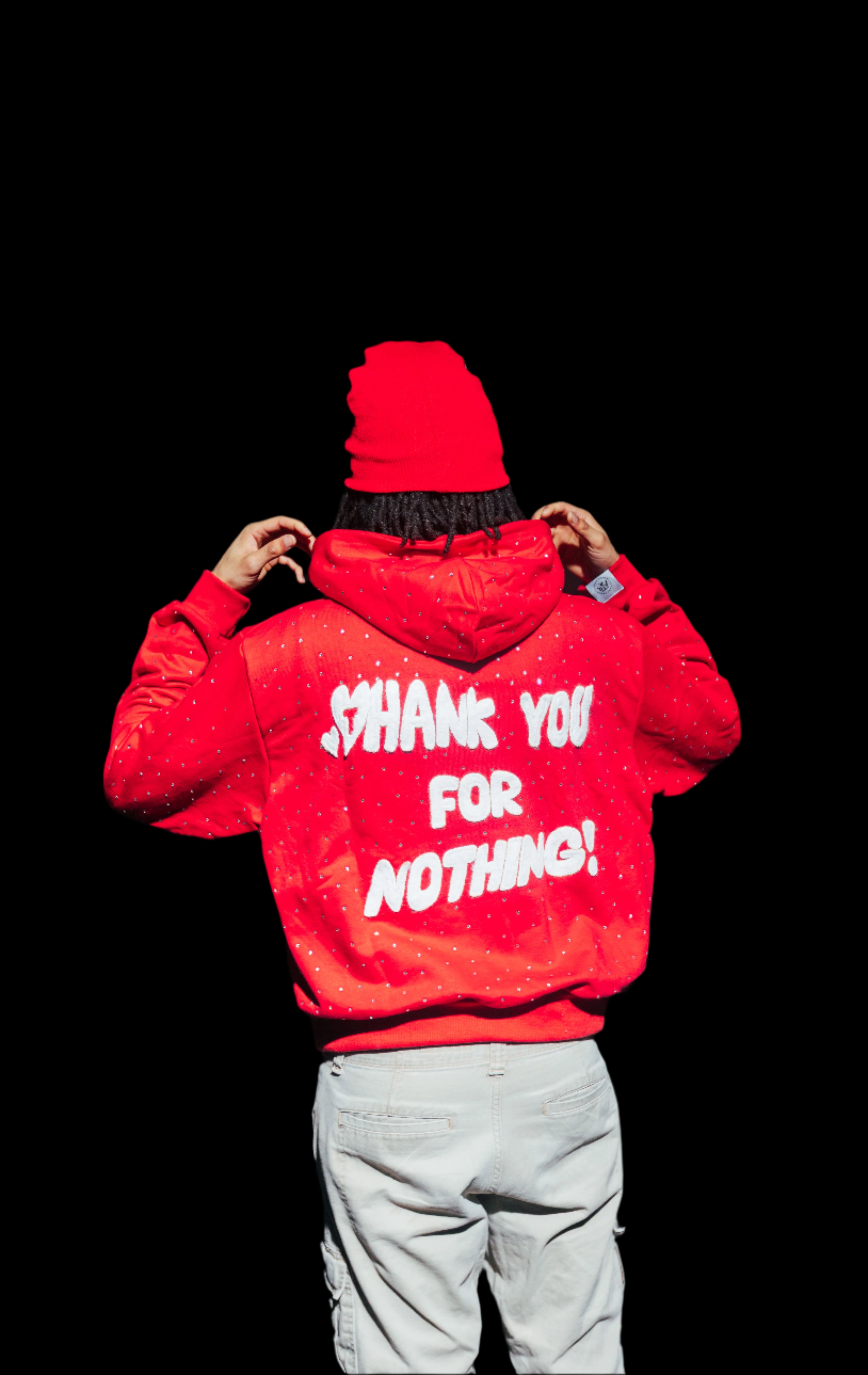 RED "TYFN" HOODIE