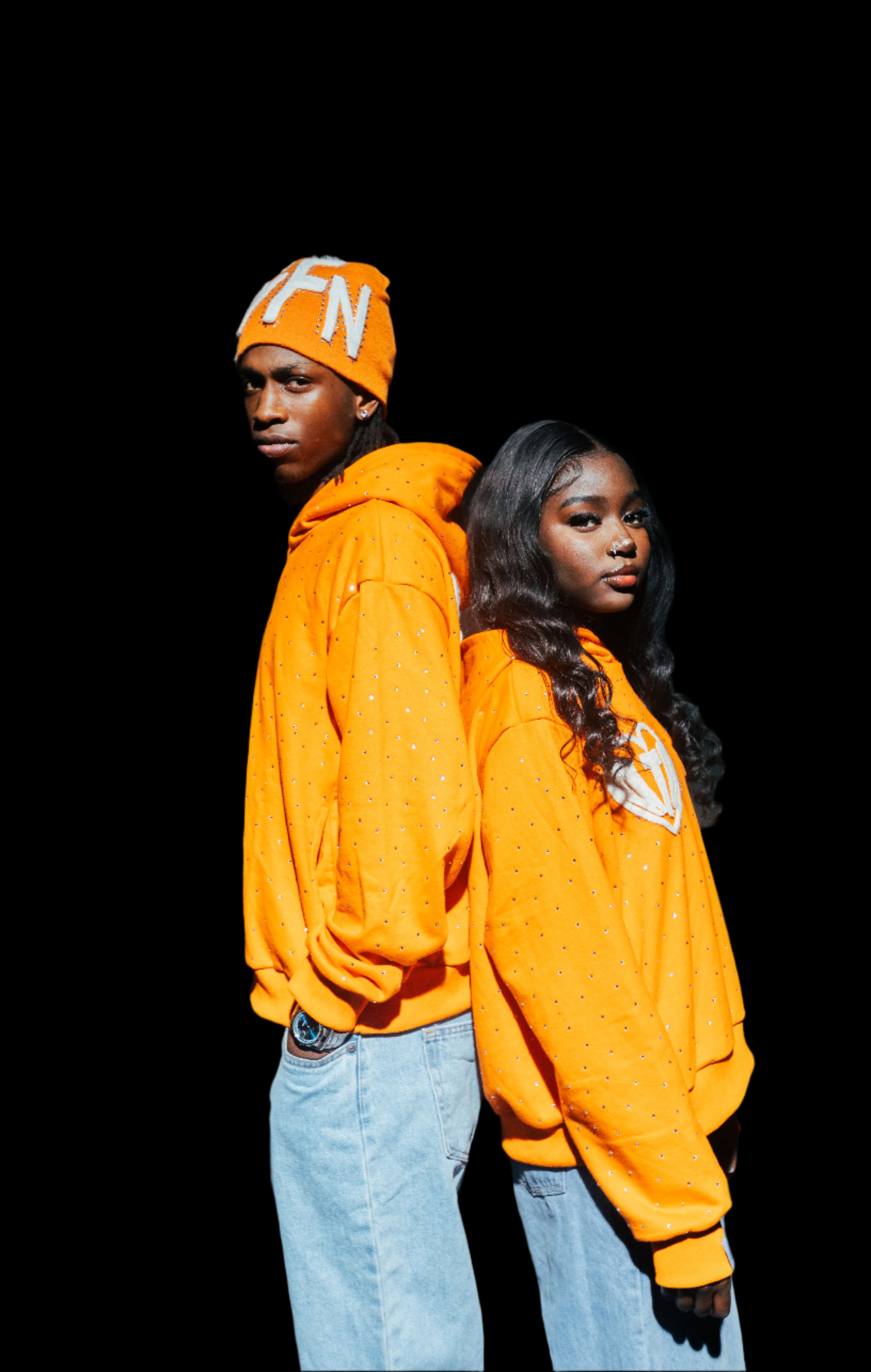 ORANGE "TYFN" HOODIE